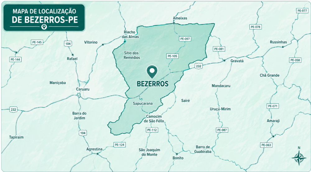 Mapa Bezerros
